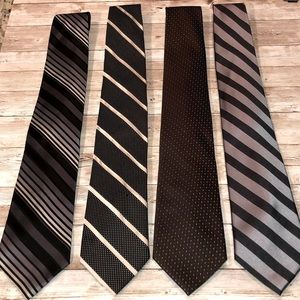 “Perry Ellis Portfolio”, bundle of 4, 100% silk men’s neck ties